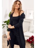 Set tricotat, top pantaloni, cardigan, negru 321011 - Magazin online - Boutique